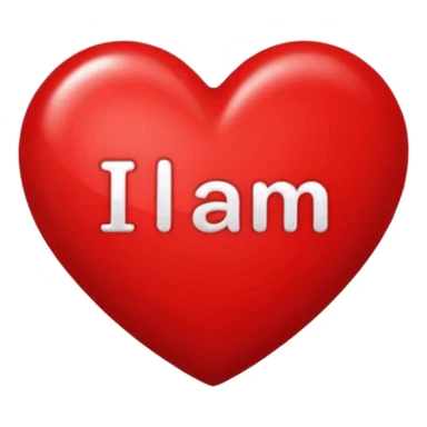 "I am only yours" Words in a heart sticker