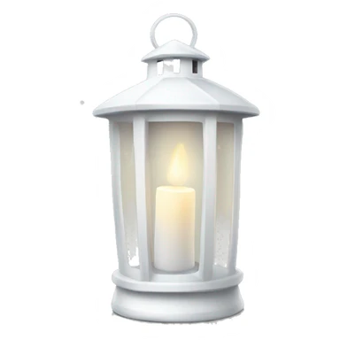 White Christmas lantern  sticker