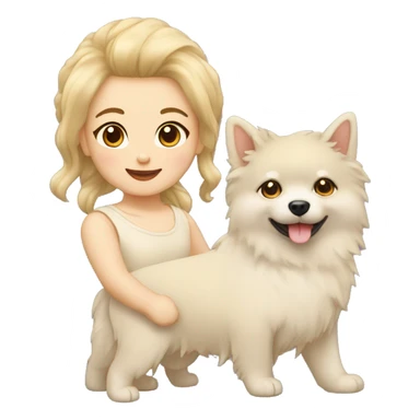 Humanize cream color spitz like wife sticker