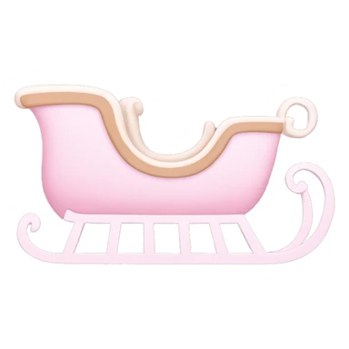 light pink sleigh sticker