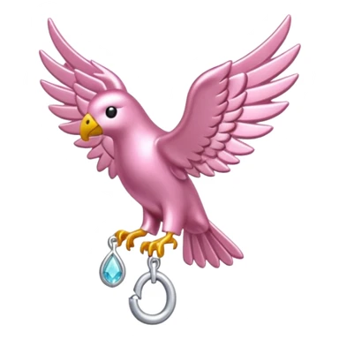 aguja rosa hilo plateado sticker