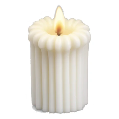 ribbed candle wax white sticker