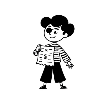 korsan pirate character hand drawn doodle style sticker