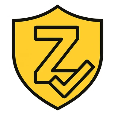 Change the shield and Z to yellow, keeping the color outline icon style, for a moderator role. sticker
