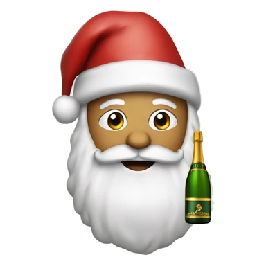 Santa champagne sticker