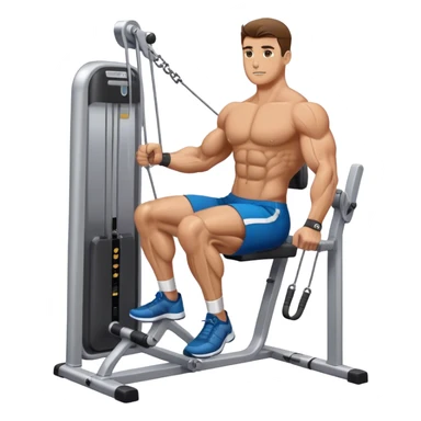 man cable-machine-leg-exercise sticker