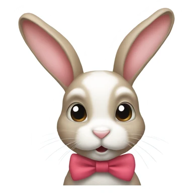 Bunny with a bow on it’s ear sticker