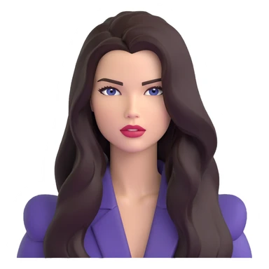 Adriana Lima, gorgeous Brazilian supermodel with long dark hair and stunning face sticker