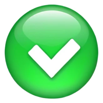 green checkmark symbol sticker
