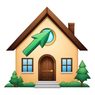 arrow pointing to the inside of a house sticker