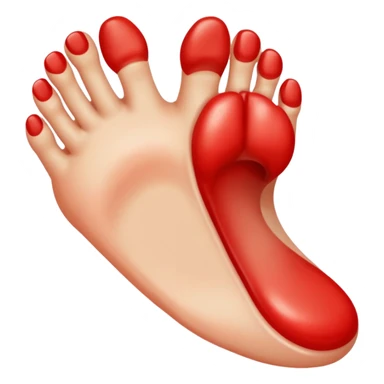 infektion am fuss,  sticker