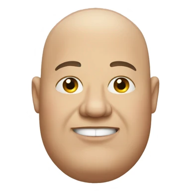 Bald fat man sticker