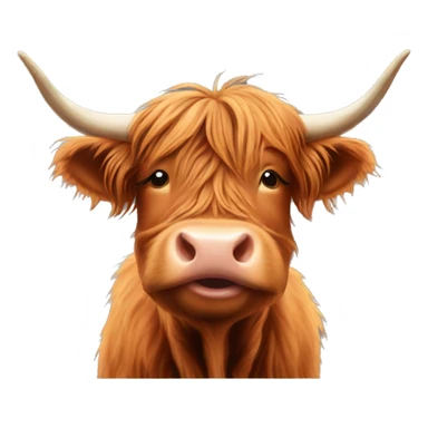 Highland cow blowing kiss sticker