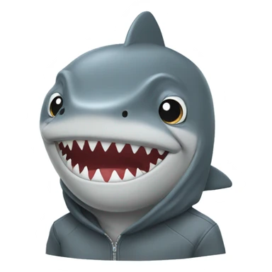 Shark With a Dolphin Hoodie sticker