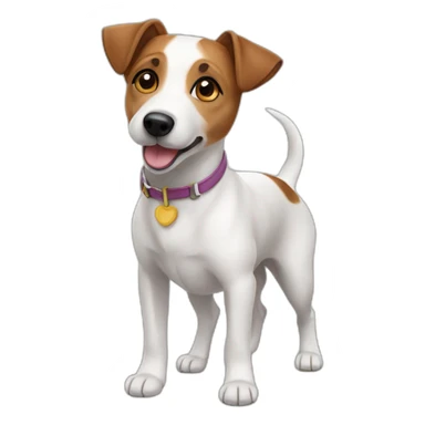 dog Jack Russell Terrier full body sticker