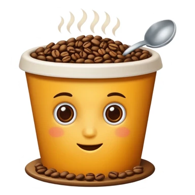 puntero formado por un grano de cafe sticker