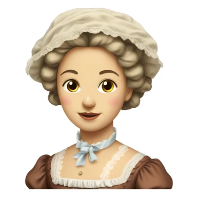 18th century Swiss young lady in dress sticker