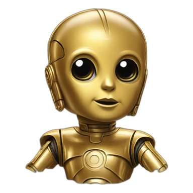 C3PO as baby sticker