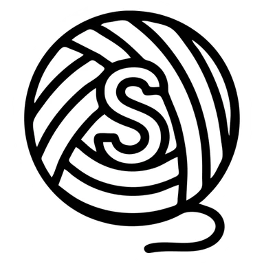 клубок минимализм c буквой S sticker