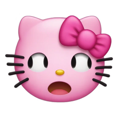 Hello kitty emoji cry  sticker