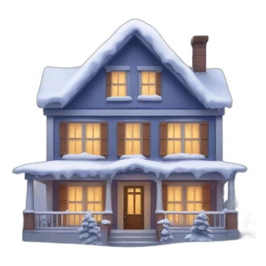 home in the snow sticker