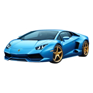 Blue Lamborghini sports car sticker