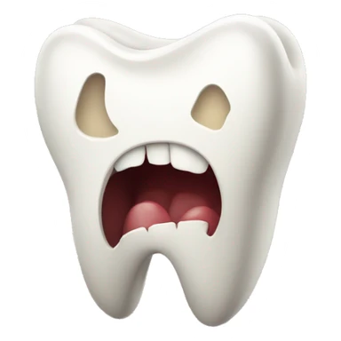 tooth with caries sticker