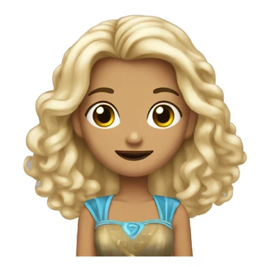 Hazme un emoticono que sea una princesa con muchos colores en el cabello ￼ sticker