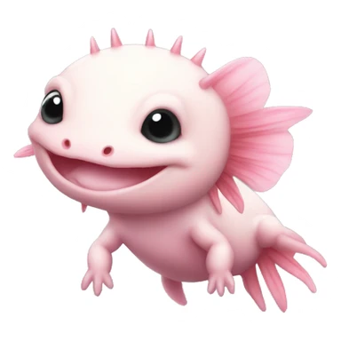 Cute little baby Axolotl  sticker