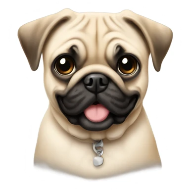 Mix with a pug light colours playing sticker
