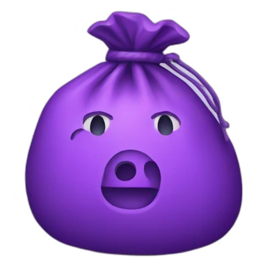 purple money bag sticker