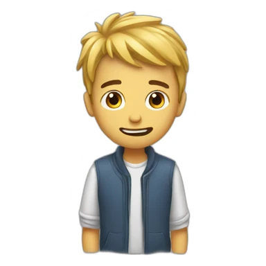 guy procrastinating creating emojis sticker