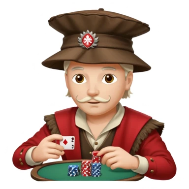 Polish highlander playing poker. sticker