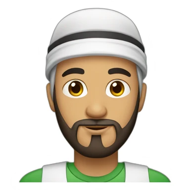 Muslim men with beard and cap sticker