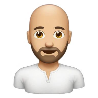 bald men with beard sticker