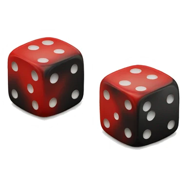 black and red dice  sticker