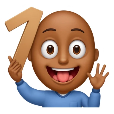 A school that has the number 9 on top of it's eyes holding a sign with the number 9 on the sign with a mouth sticking out his tongue with legs and arms with him being happy full of joy sticker