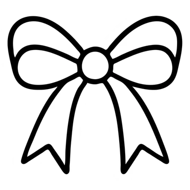 coquette bow, minimal icon style, clean lines, simple, modern, no text sticker