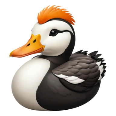 Can I get a king eider in the style of an apple emoji sticker