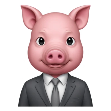 Make a man with a pig head sticker