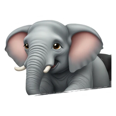 Elephant in the car sticker