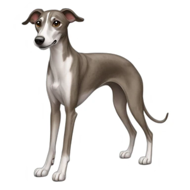 dog whippet brindle sticker