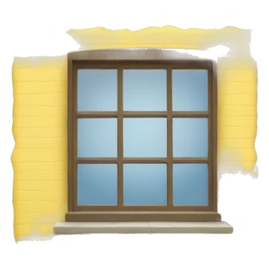 A Window with a yellow post-it in the lower left corner  sticker