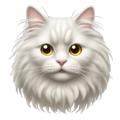Fluffy long hair cat with one eye sticker