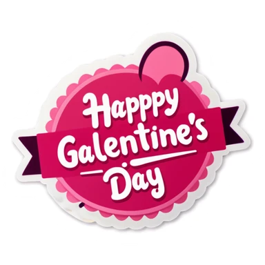 Happy galentines day sticker