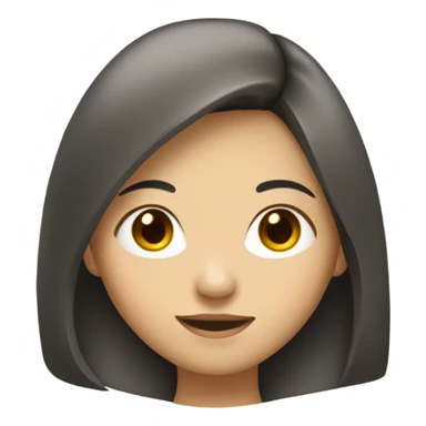 asian girl with mid layer hair sticker