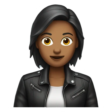 leather jacket woman sticker