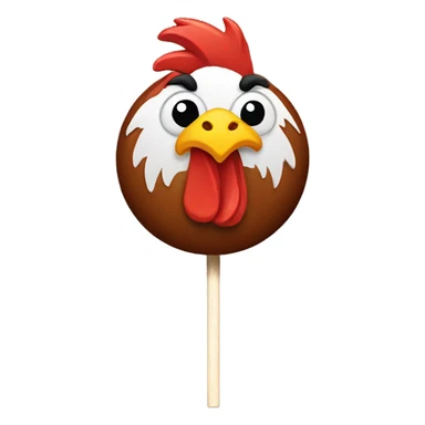 rooster lollipop sticker
