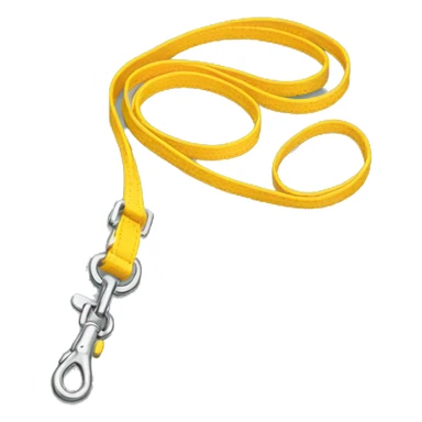 yellow comfortable dog leash sticker