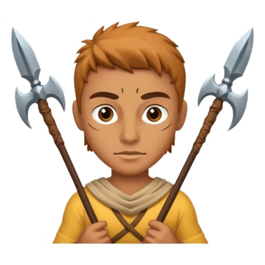 the first human with spears sticker